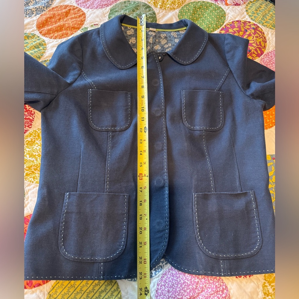 Boden Linen/Cotton Blend Fitted Jacket, size 10 US - Picture 4 of 13